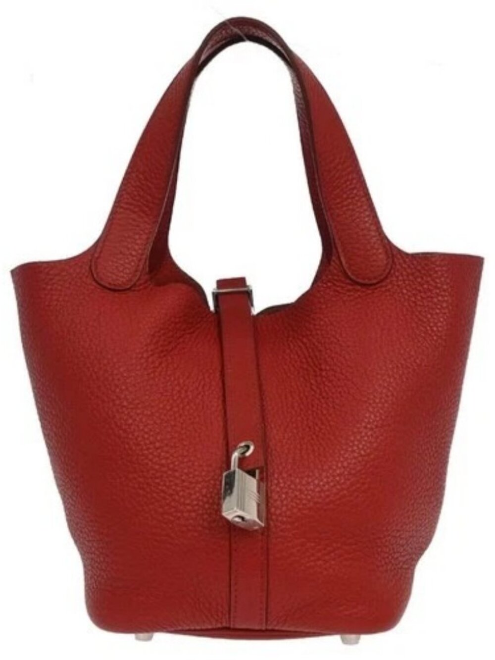 Hermes Rouge Garance Taurillon Clemence Picotin Lock 18 PM Handbag AR□Q 177730